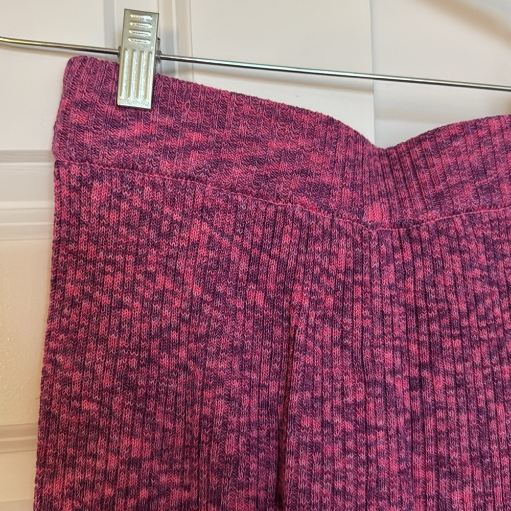 Rib Knit Split Hem Pull-On Pants - image 4